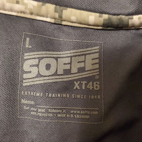 US Army T Shirt Mens Size L Large Gray With Zip Back Pocket By SOFFE - Picture 2 of 16